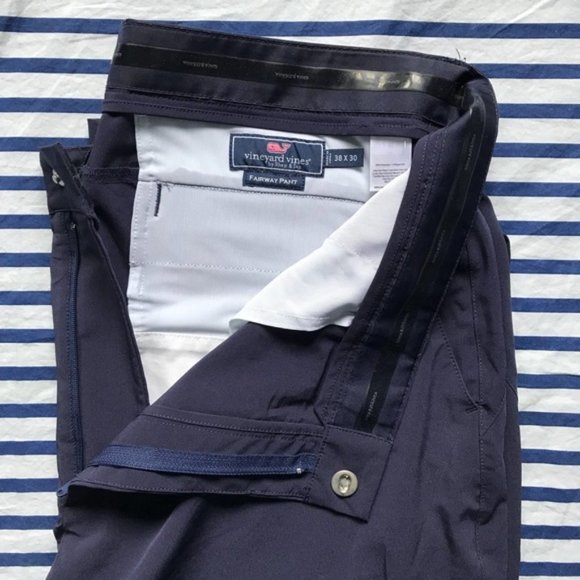 *Vineyard Vines Signature Blue 'Night Bay' Performance Fairway Pants - Picture 1 of 10